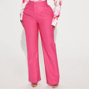 Diana Wide Leg Trouser - Fuchsia
